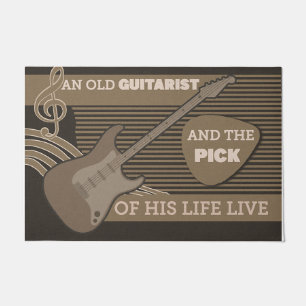 Guitarist Doormat, cadeautje voor instrumentenlief Deurmat