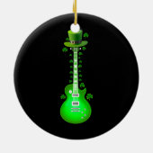 Guitarist Electric Guitar Leprechaun St Patrick's Keramisch Ornament (Achterkant)