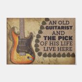Guitarist Family Doormat, Instrument Lover Gift Deurmat (Voorkant)