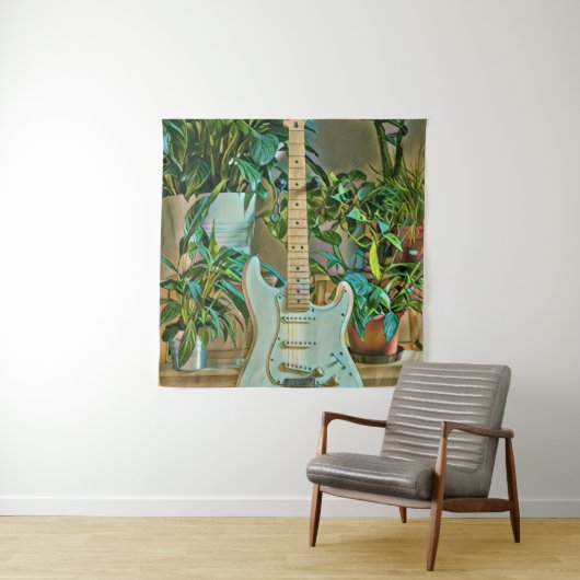 Guitarist gifts wandkleed (In situ)