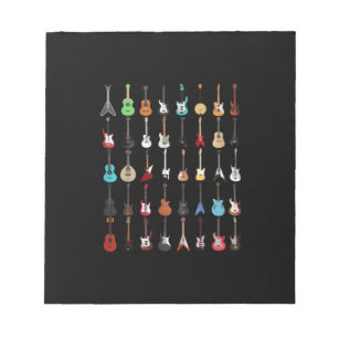Guitarist Guitar Musical Instrument Rock en Roll Notitieblok