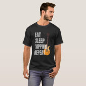 Guitarist Guitar Player Eat Sleep Tapping Herhalen T-shirt (Voorkant volledig)