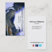 Guitarist Headshot voor muzikant Visitekaartje (Voorkant / Achterkant)