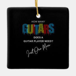 Guitarist hoeveel gitaren er op de dag van de gebo keramisch ornament