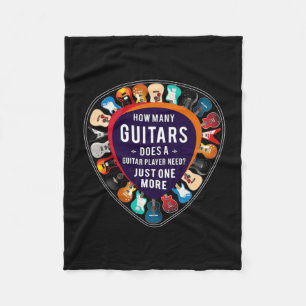 Guitarist How Many Guitars Birthday Fleece Deken