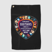 Guitarist How Many Guitars Birthday Golfhanddoek (Voorkant)