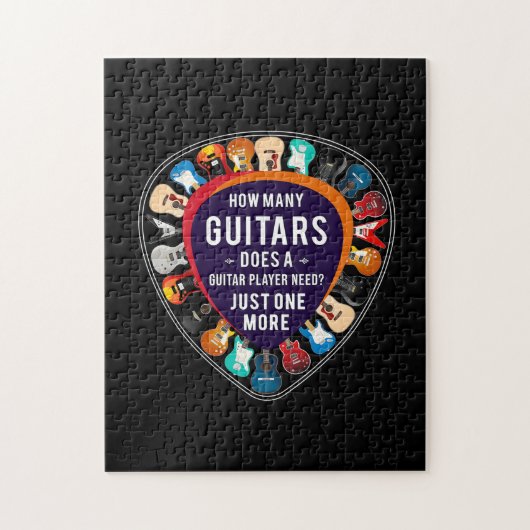 Guitarist How Many Guitars Birthday Legpuzzel (Verticaal)
