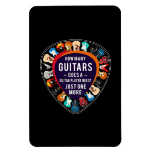 Guitarist How Many Guitars Birthday Magneet