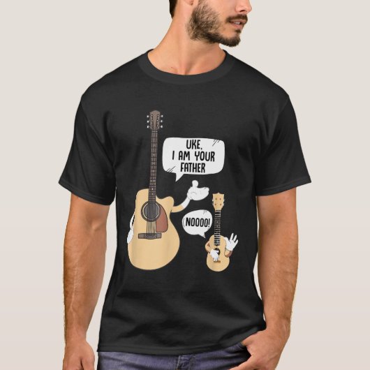 Guitarist - Ik ben je vader, Ukulele Funny Gu T-shirt (Voorkant)