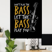 Guitarist Let The Bass Guitar Birthday Poster (Thuiskantoor)