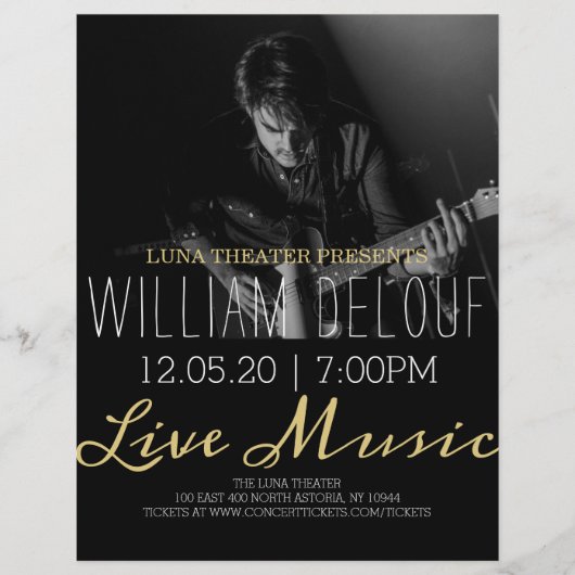 Guitarist Live Music Concert Flyer (Voorkant)