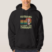 Guitarist Llama Rock guitar Guitaring Musician Gui Hoodie (Voorkant)