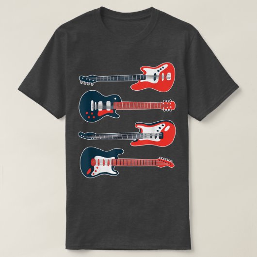 Guitarist Lover Instrument Elektrische Bassa T-shirt (Design voorkant)