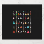 Guitarist Musical Instrument Rock & Roll Bier Etiket (Enkel label)