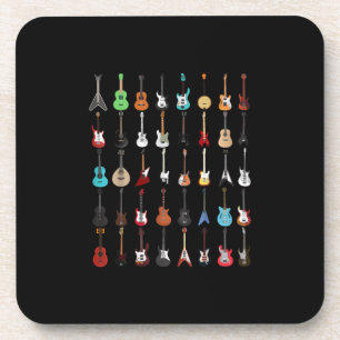 Guitarist Musical Instrument Rock & Roll Bier Onderzetter