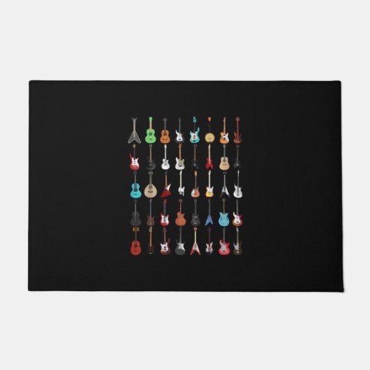 Guitarist Musical Instrument Rock & Roll Deurmat (Voorkant)