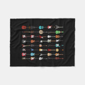 Guitarist Musical Instrument Rock & Roll Fleece Deken (Voorkant (Horizontaal))