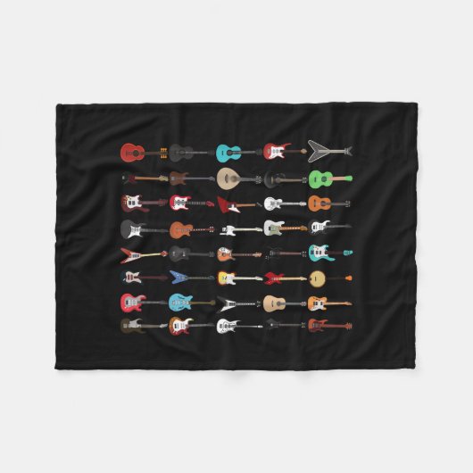Guitarist Musical Instrument Rock & Roll Fleece Deken (Voorkant (Horizontaal))