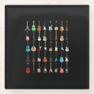Guitarist Musical Instrument Rock & Roll Glazen Onderzetter