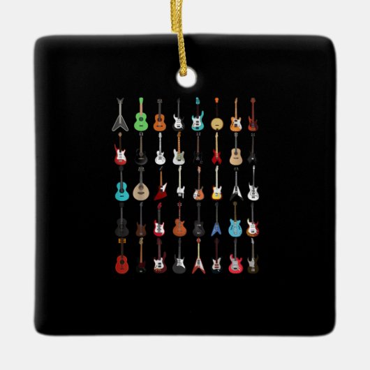Guitarist Musical Instrument Rock & Roll Keramisch Ornament (Voorkant)