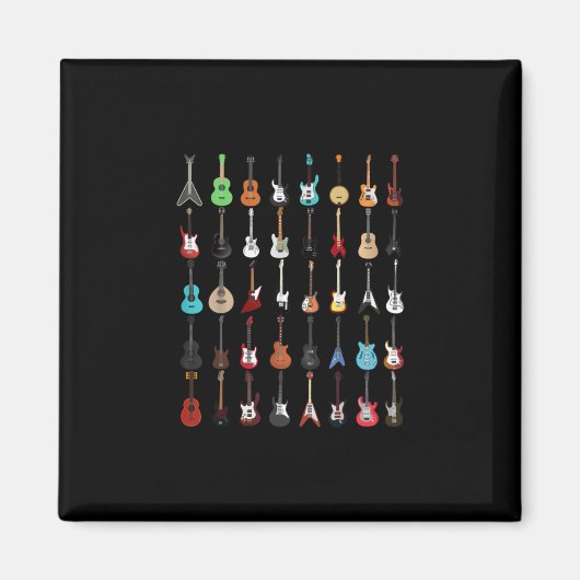 Guitarist Musical Instrument Rock & Roll Magneet (Voorkant)