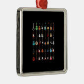 Guitarist Musical Instrument Rock & Roll Metalen Ornament (Rechts)