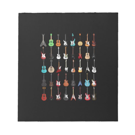 Guitarist Musical Instrument Rock & Roll Notitieblok (Voorkant)