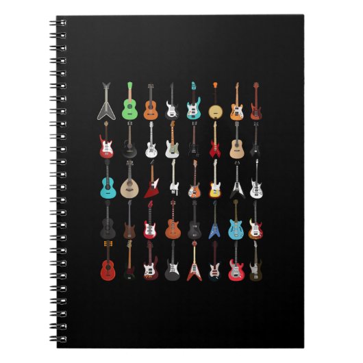 Guitarist Musical Instrument Rock & Roll Notitieboek (Voorkant)