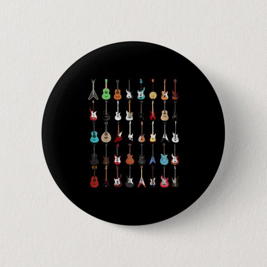 Guitarist Musical Instrument Rock & Roll Ronde Button 5,7 Cm (Voorkant)