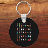 Guitarist Musical Instrument Rock & Roll Sleutelhanger (Voorkant)