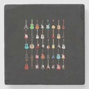 Guitarist Musical Instrument Rock & Roll Stenen Onderzetter