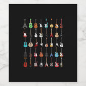 Guitarist Musical Instrument Rock & Roll Wijn Etiket (Enkel label)