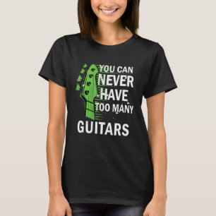Guitarist Musical kan je nooit te veel eten geven T-shirt