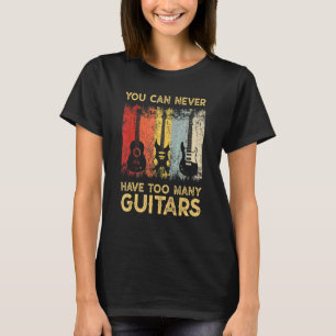 Guitarist Musical kan je nooit te veel eten geven T-shirt