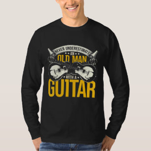 Guitarist onderschat nooit een oud Man met een GU T-shirt