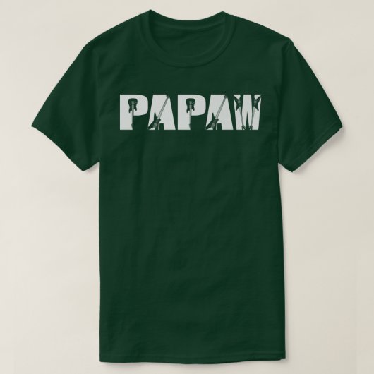 Guitarist Papaw Funny Music Guitar Lover Fathers D T-shirt (Design voorkant)