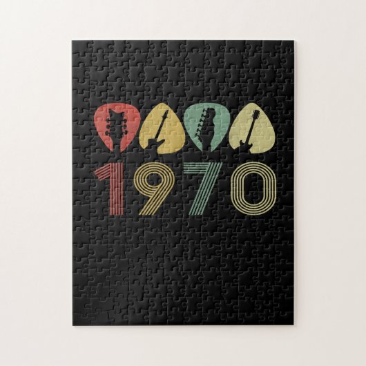Guitarist Pick 1970 Guitarist Birthday Legpuzzel (Verticaal)