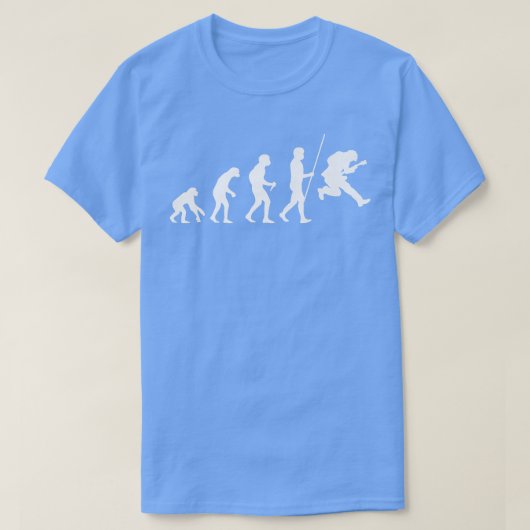 Guitarist Player Musician Jumping Guitarist Evolut T-shirt (Design voorkant)