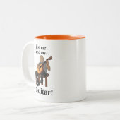 Guitarist Playing Guitar  Tweekleurige Koffiemok (Voorkant links)