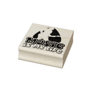 Guitarist Plectrum - Muziek is mijn leven Rubberstempel