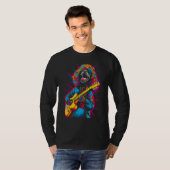 Guitarist Pop Poodle Dog Guitar T-shirt (Voorkant volledig)