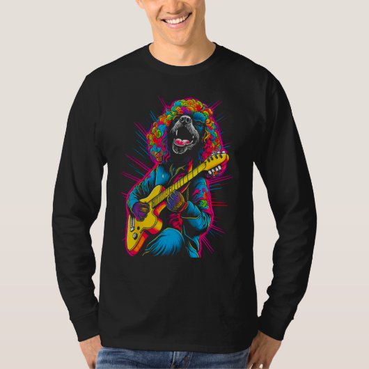 Guitarist Pop Poodle Dog Guitar T-shirt (Voorkant)