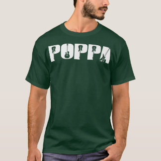 Guitarist Poppa Funny Music Guitar Lover Fathers D T-shirt