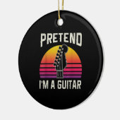 Guitarist Pretend I Am A Guitar Birthday Keramisch Ornament (Links)