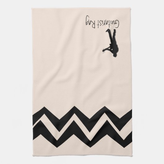 Guitarist Rag Custom Art-Deco Custom Towels Theedoek (Verticaal)