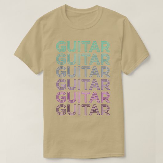Guitarist Retro T-shirt (Design voorkant)