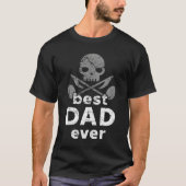 Guitarist Skull With Notes Best Dad Ever T-shirt (Voorkant)