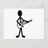 Guitarist Stick Figuur Briefkaart (Voorkant)