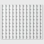 Guitarist Stick Figuur Cadeaupapier (Vlak)