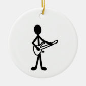 Guitarist Stick Figuur Keramisch Ornament (Voorkant)